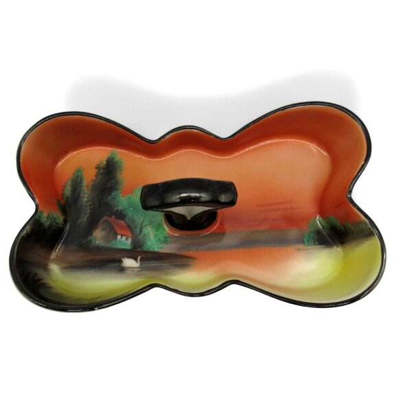 NORITAKE Sunset and Landscape Scene Dishes and Bowls Set of 3 Japan Vintage - Picture 8 of 10